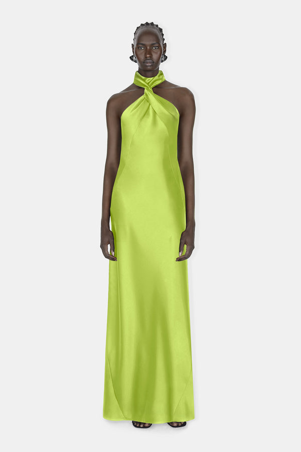 Portico Dress - Lime Yellow