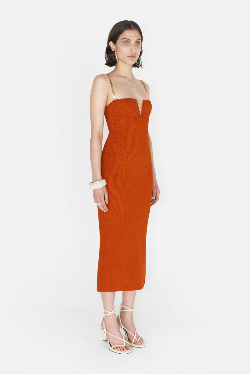 Galvanized Ophelia Dress - Arancio