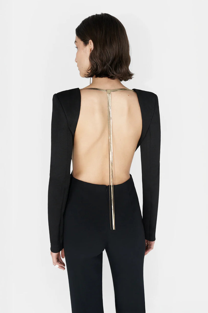 Liquid Chain Jumpsuit - Black