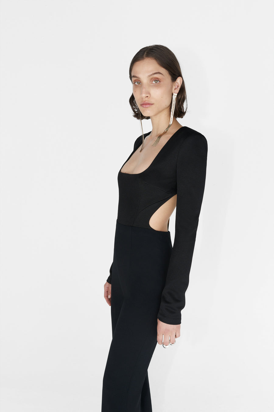 Liquid Chain Jumpsuit - Black