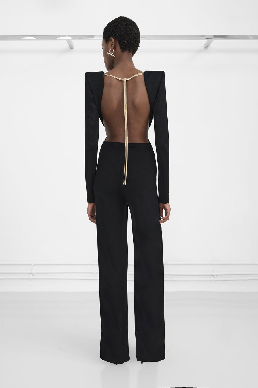 Liquid Chain Jumpsuit - Black