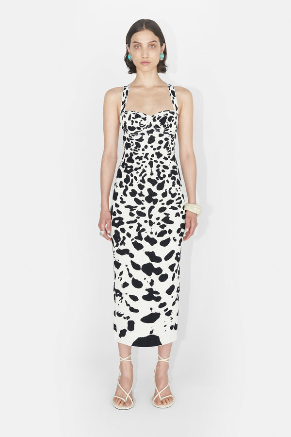 Orchid Dress - Black & Ivory