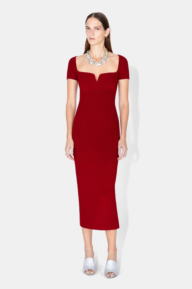 Short Sleeve Gaia Dress - Rouge Piaf
