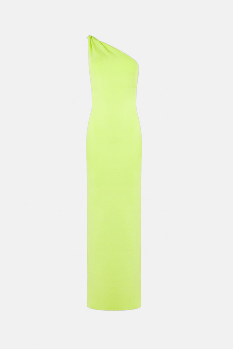 Galvanized Long Persephone Dress - Lime & Silver