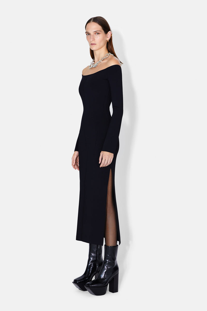 Long Sleeve Aphrodite Dress - Black