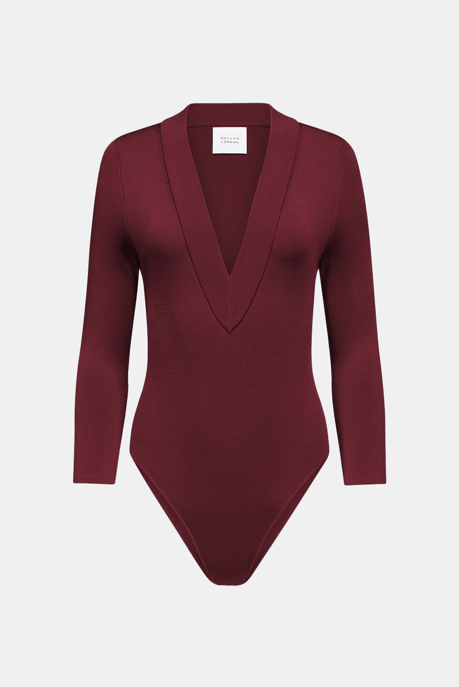 Sasha V-Neck Bodysuit - Oxblood