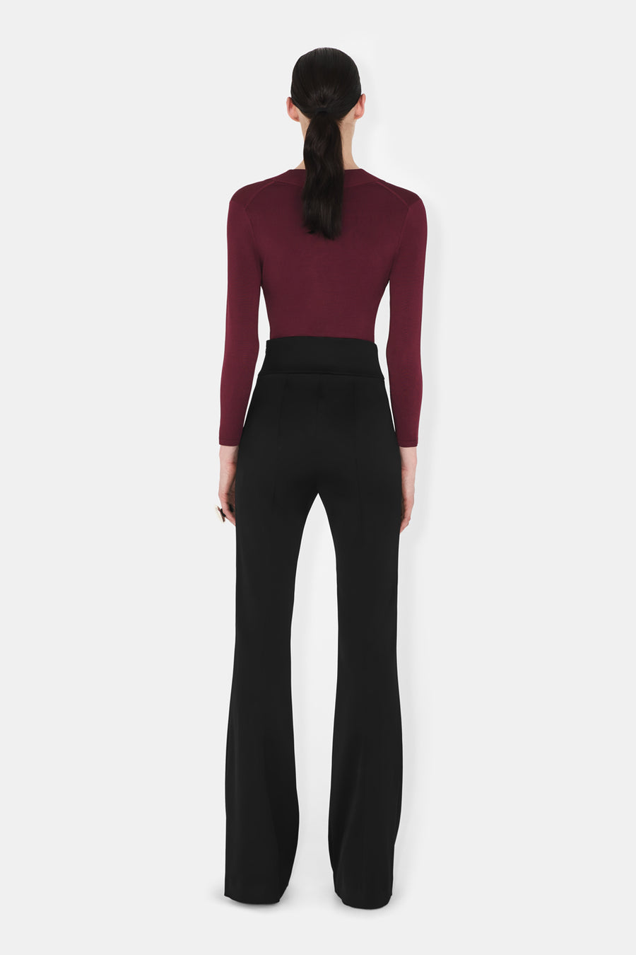 Sasha V-Neck Bodysuit - Oxblood