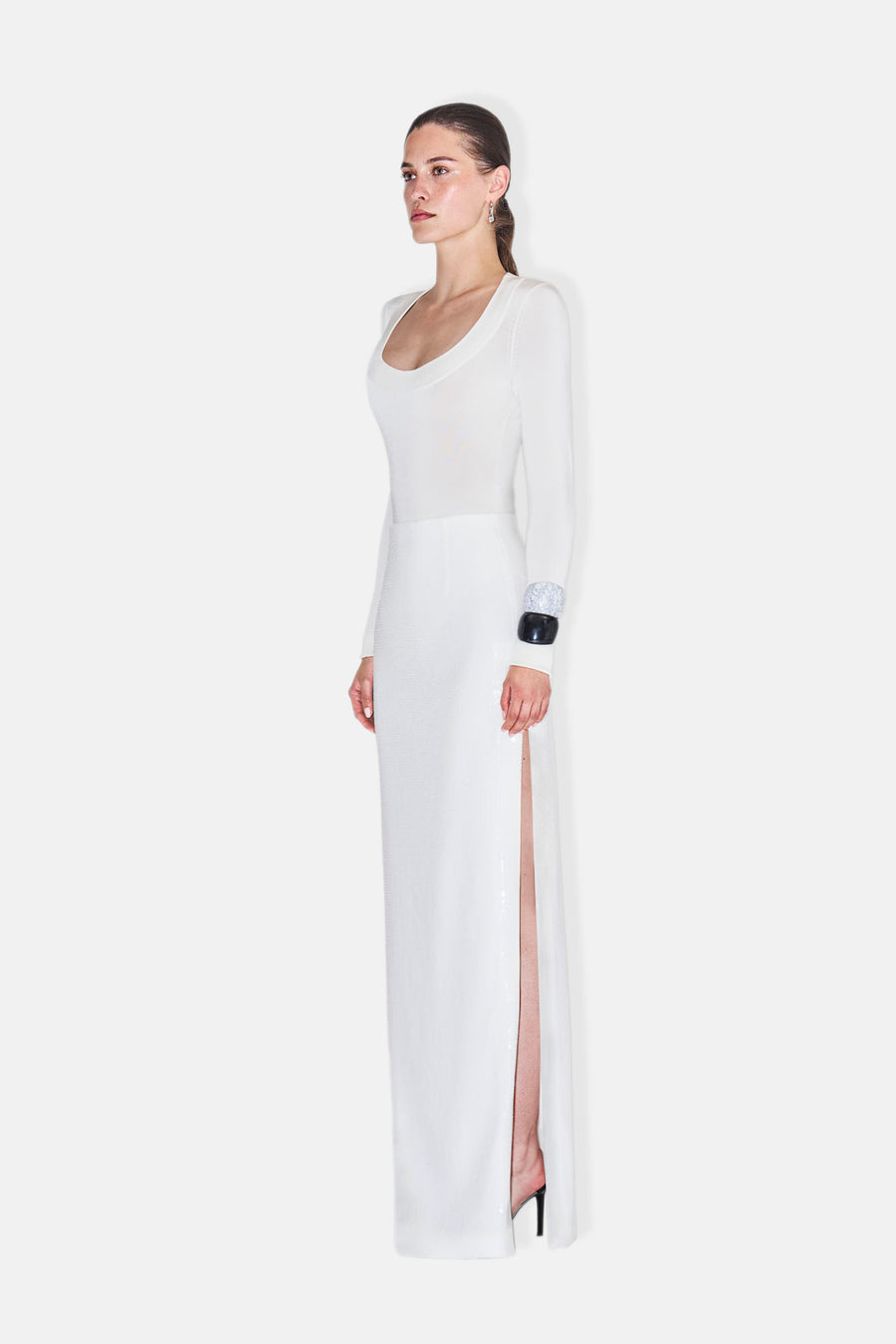 SASHA BALLET NECK BODY - WHITE
