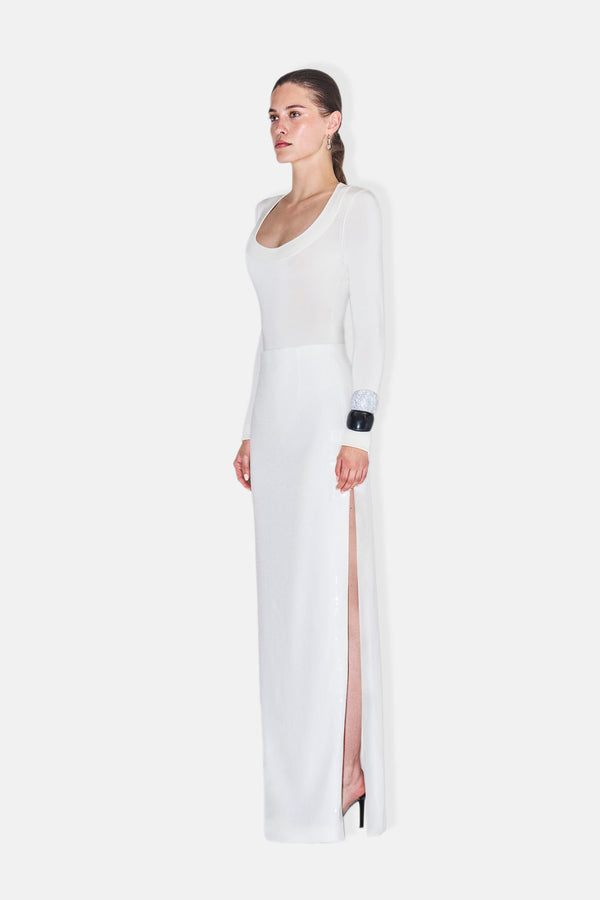 SASHA BALLET NECK BODY - WHITE