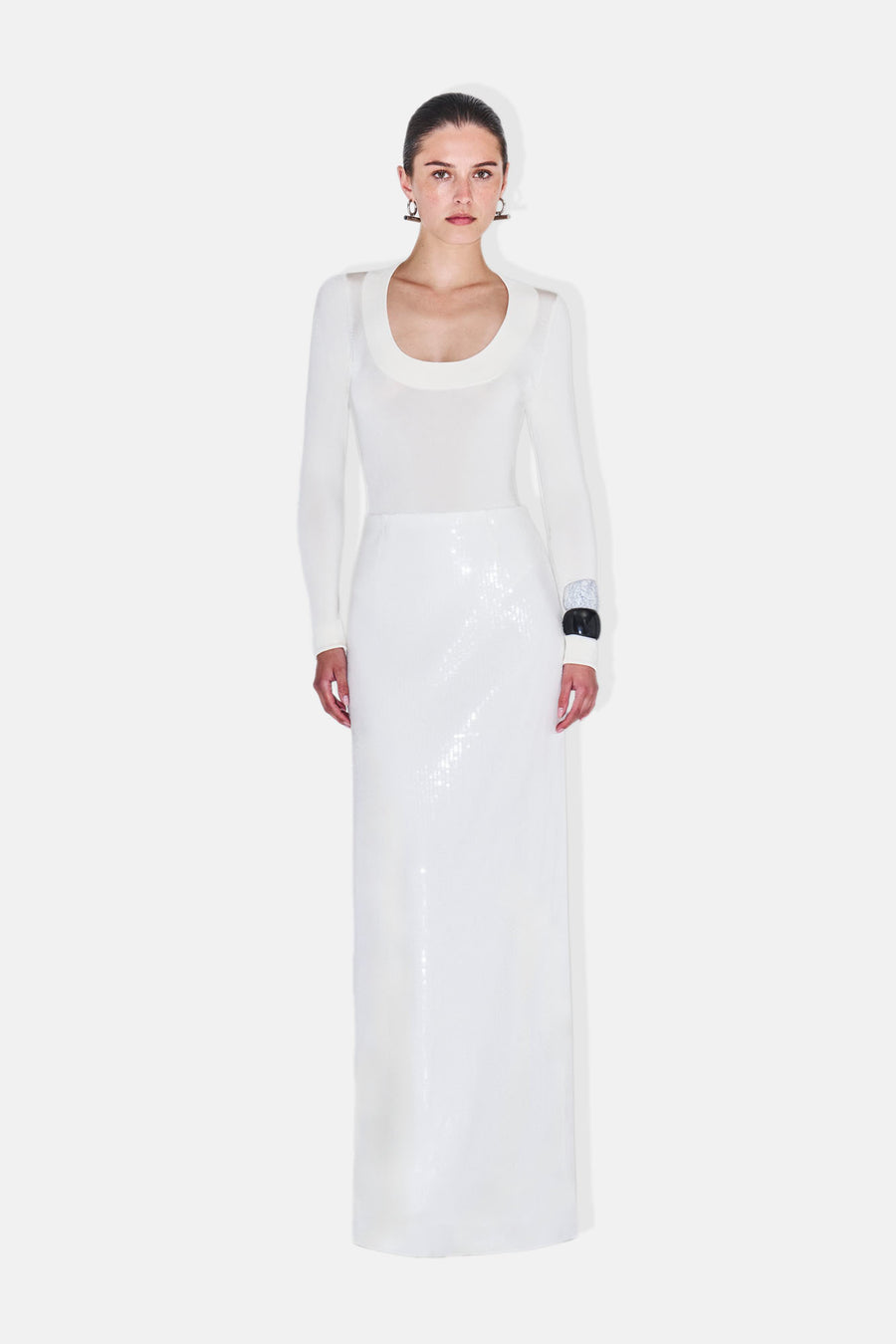 SASHA BALLET NECK BODY - WHITE