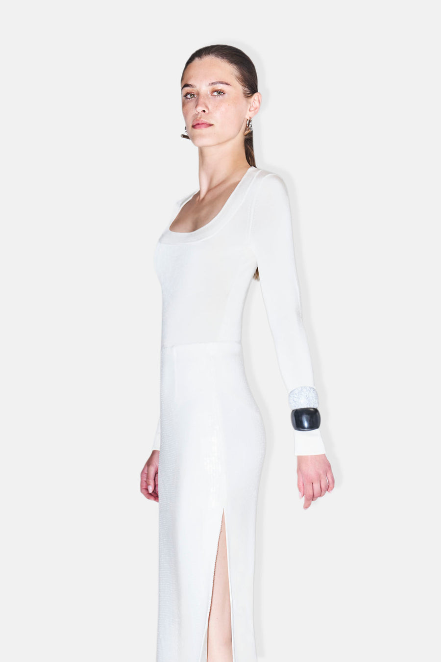 SASHA BALLET NECK BODY - WHITE