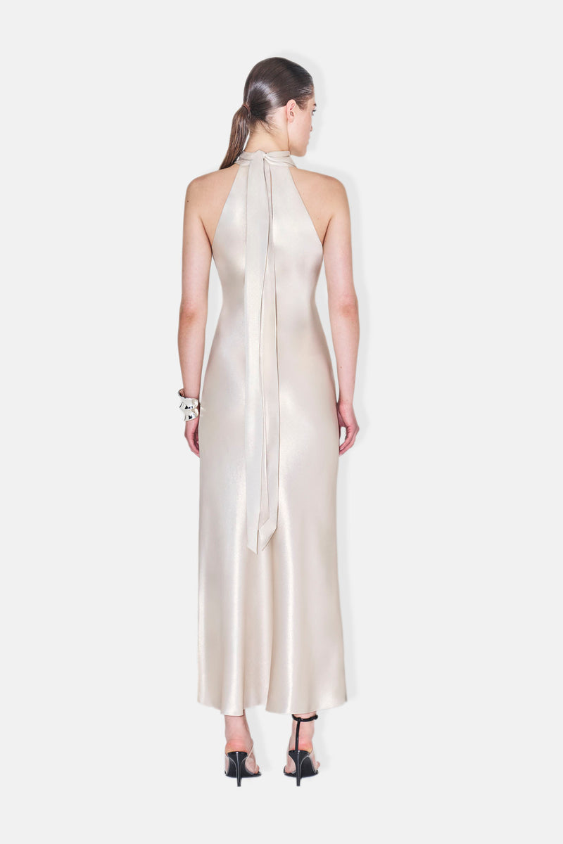 CROPPED SIENNA DRESS - CHAMPAGNE