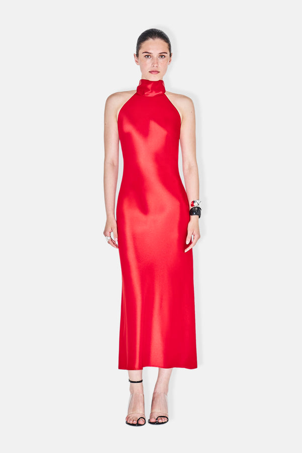 Cropped Sienna Dress - Sunset Red