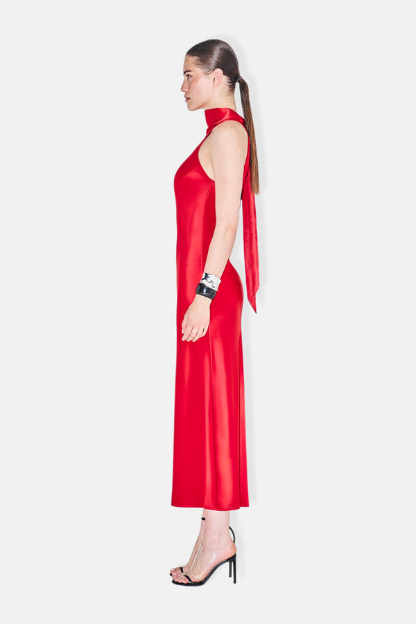 Cropped Sienna Dress - Sunset Red