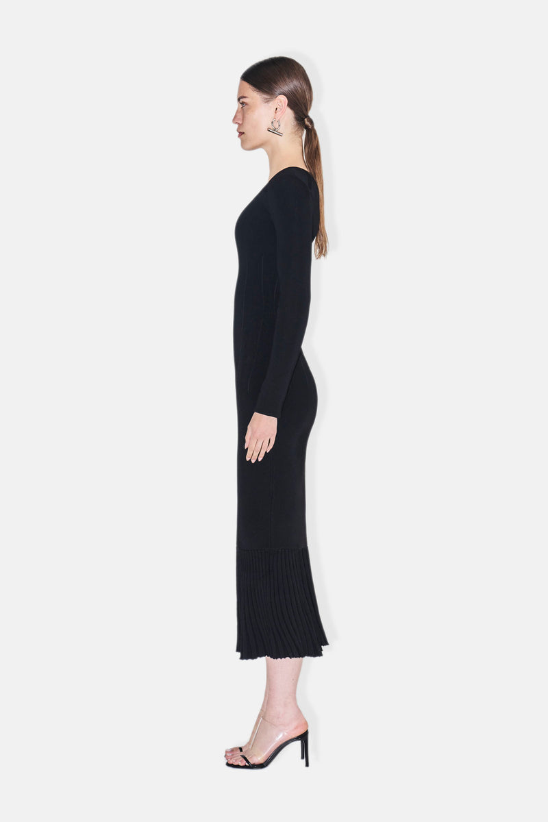 Crew Neck Atalanta Dress - Black