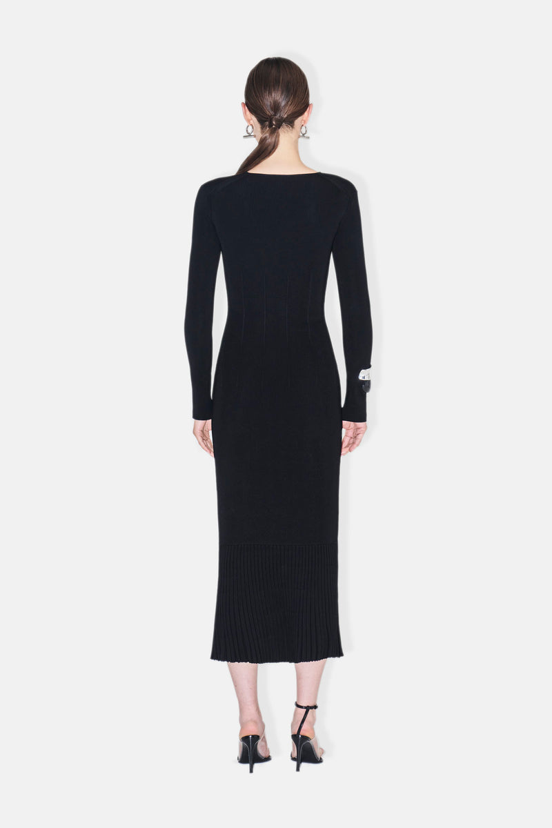 Crew Neck Atalanta Dress - Black