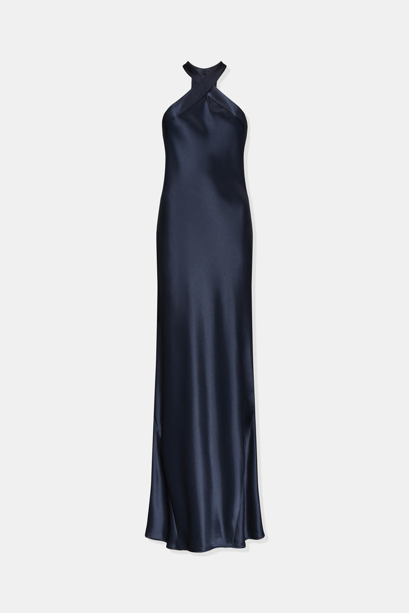 Silk Eve Dress - Midnight