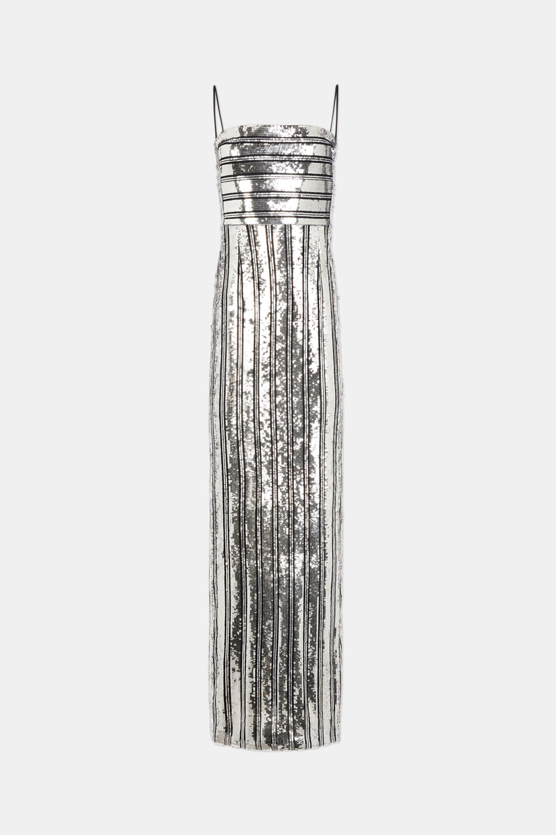 Stargaze Bandeau Dress - Silver
