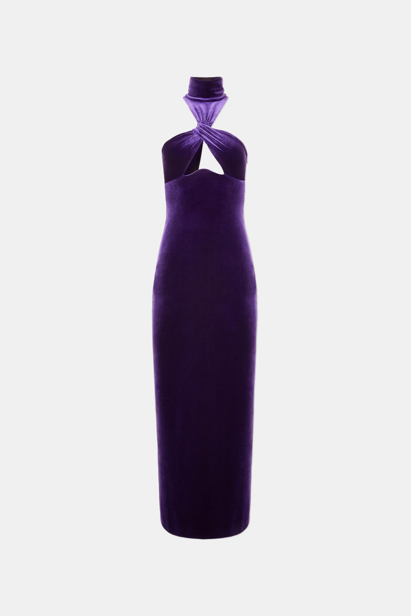 Cleveland Velvet Dress - Purple