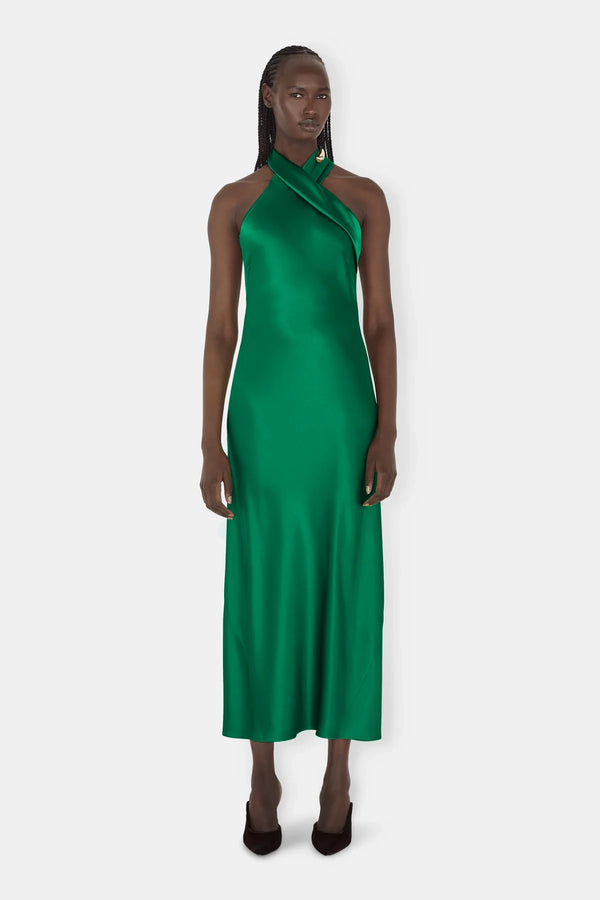 Cropped Pandora Dress - Emerald