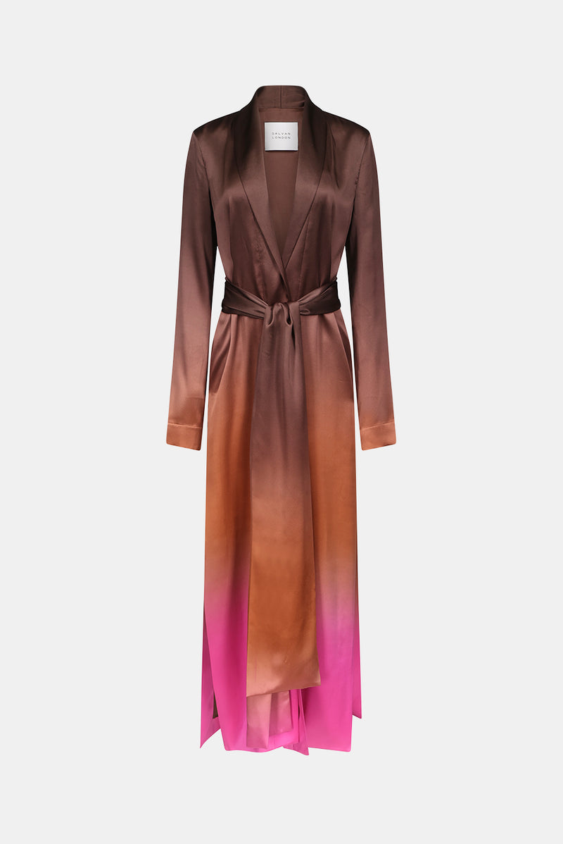 SALON ROBE DRESS - CHOCOLATE OMBRE