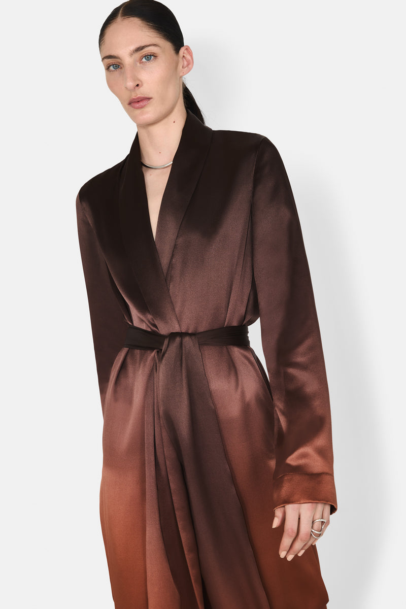 SALON ROBE DRESS - CHOCOLATE OMBRE