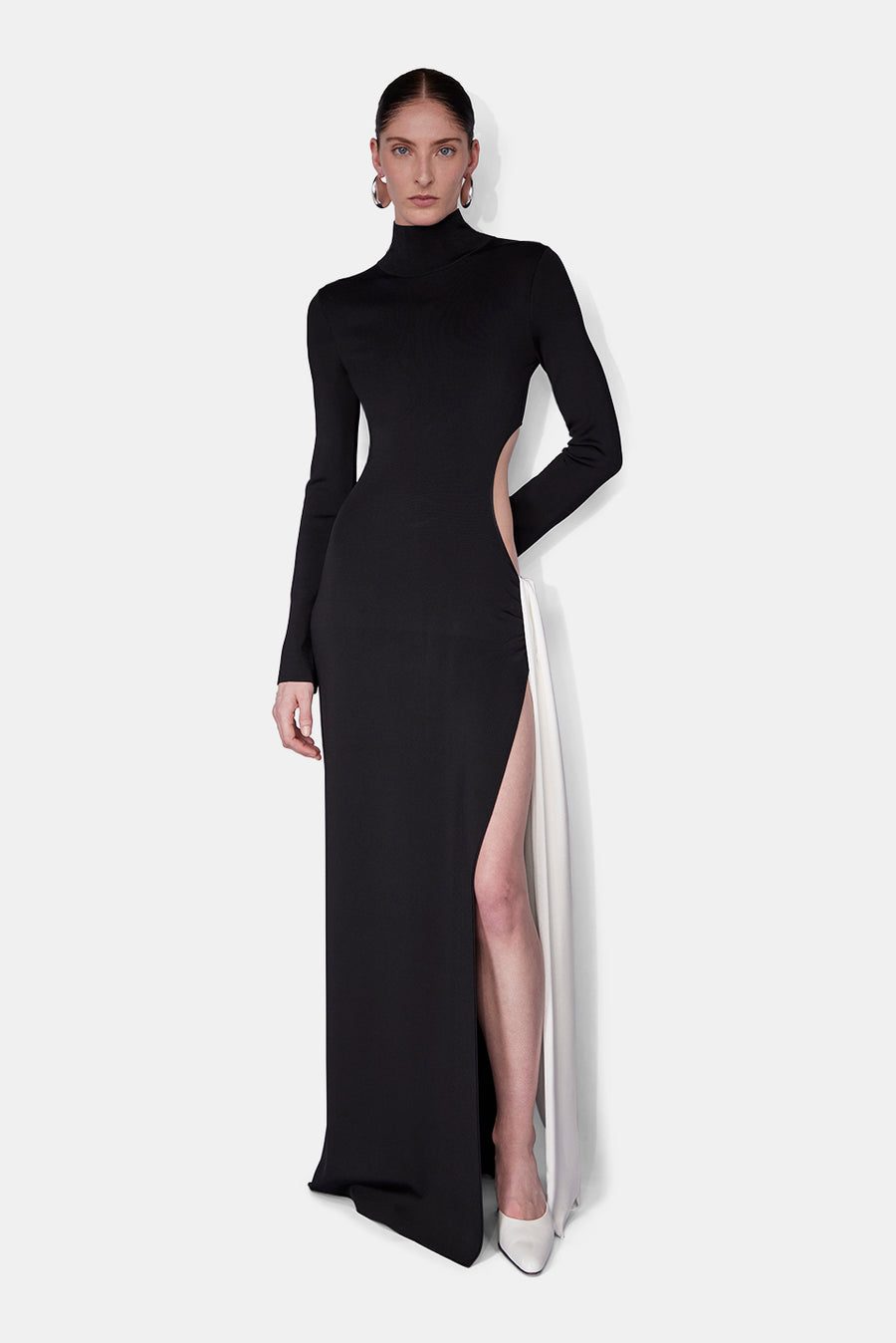 Twisted Cindy Dress - Black &amp; White