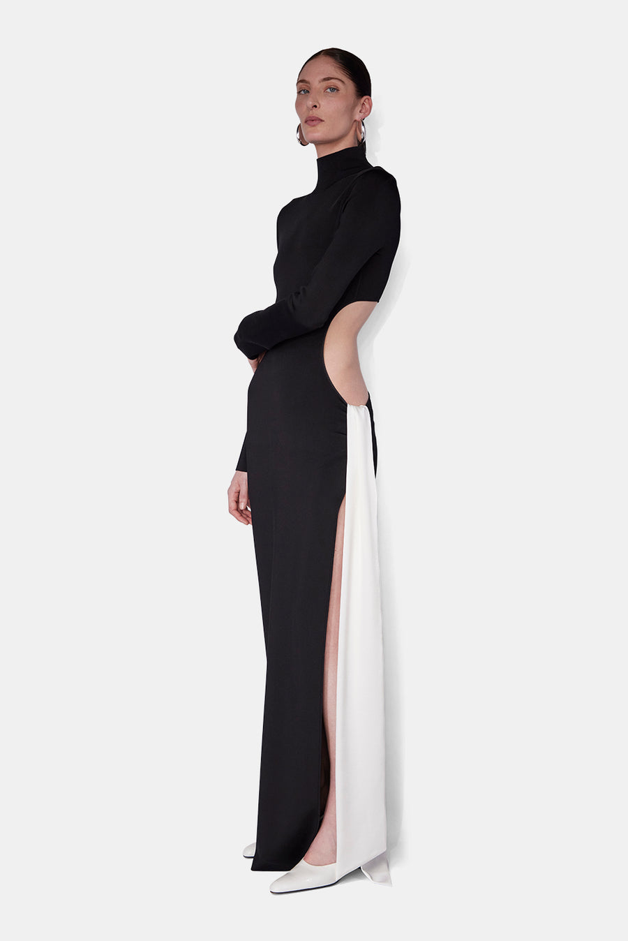 Twisted Cindy Dress - Black &amp; White