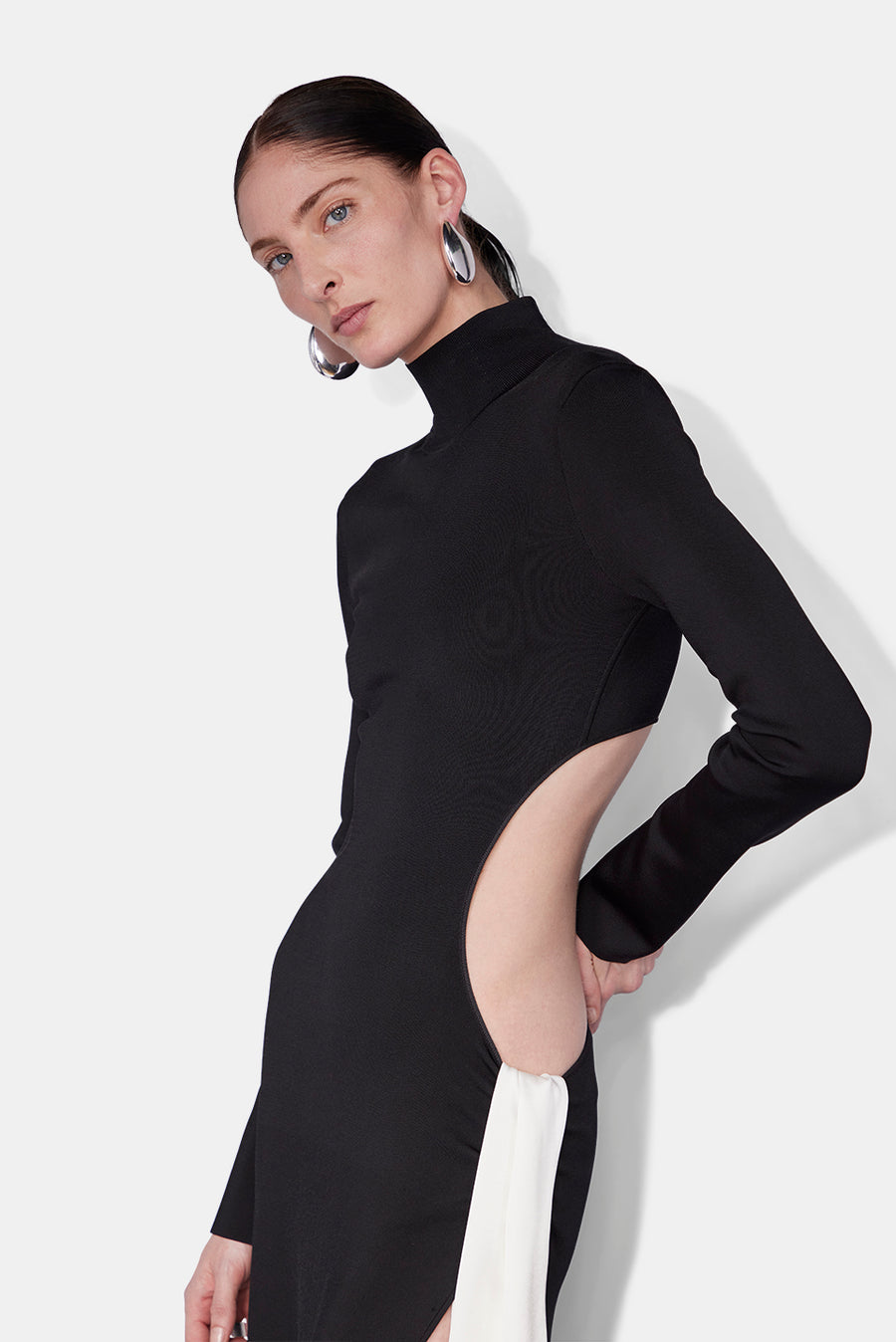Twisted Cindy Dress - Black &amp; White