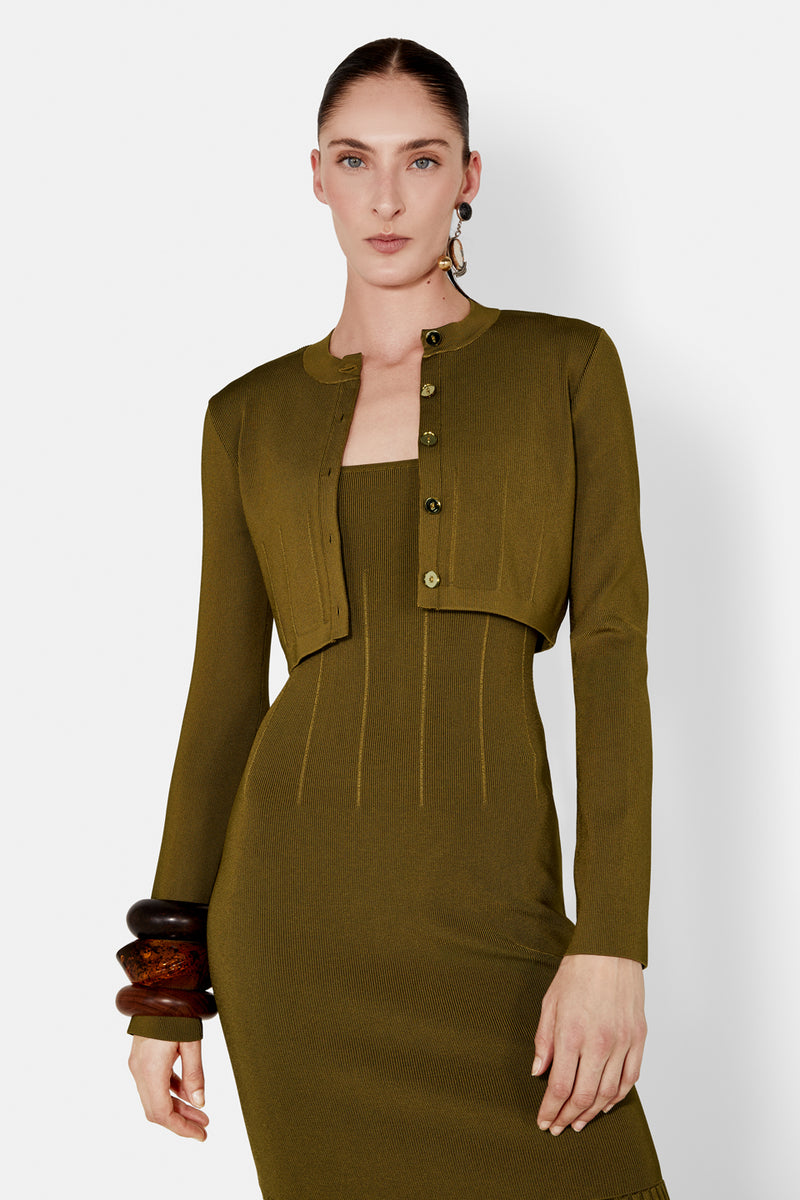 Atalanta Dress Short - Olive