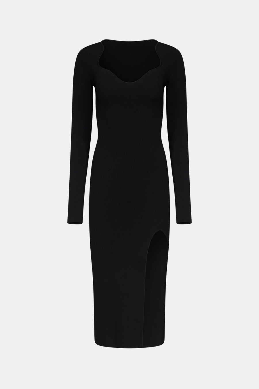KAIA LONG SLEEVED DRESS - BLACK