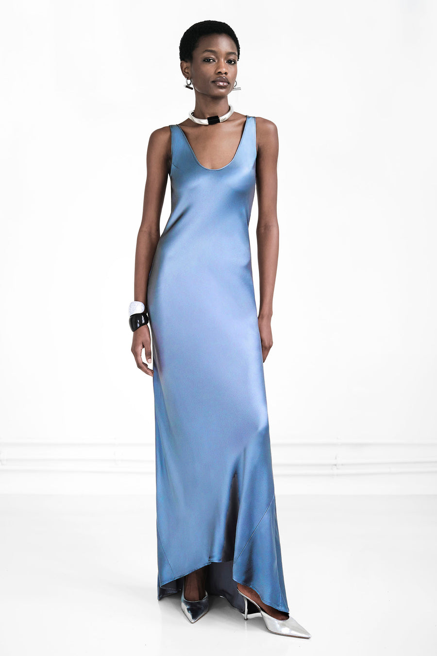 Valletta Dress - Steel Blue