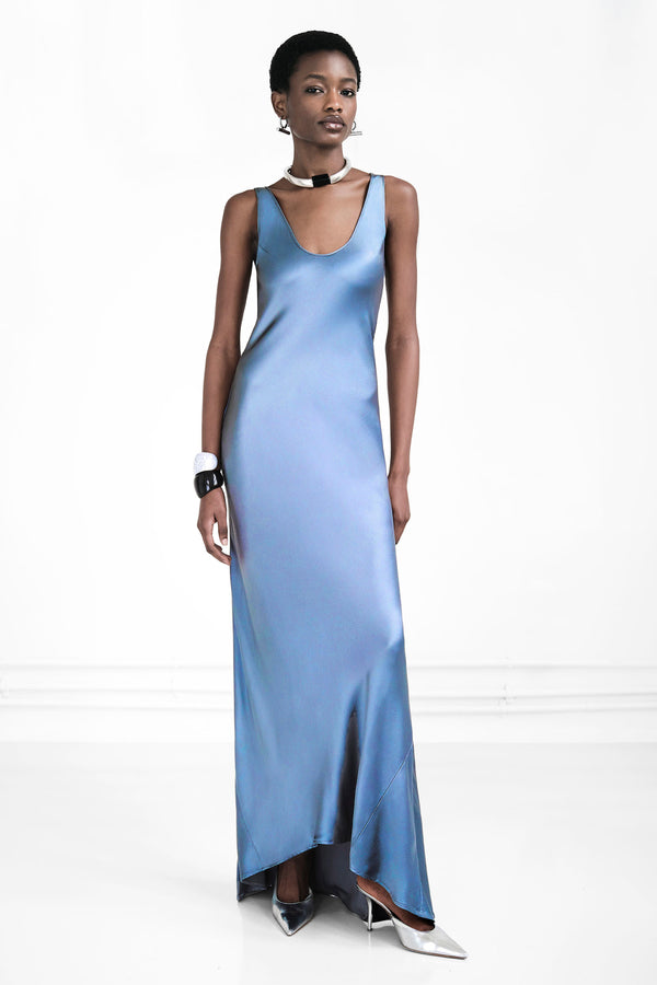 Valletta Dress - Steel Blue