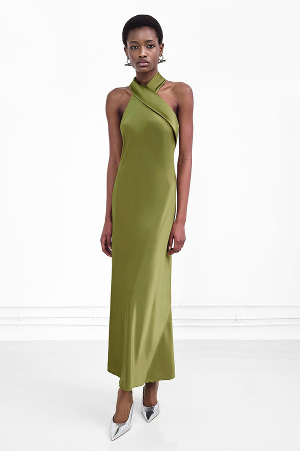 Cropped Pandora Dress - Olive