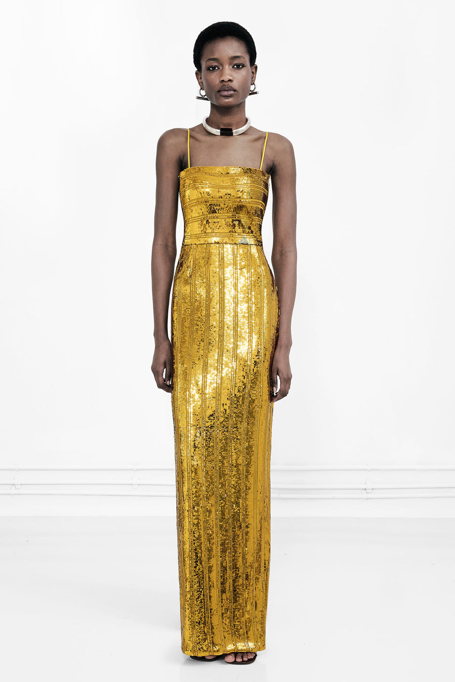 Stargaze Bandeau Dress - Mustard