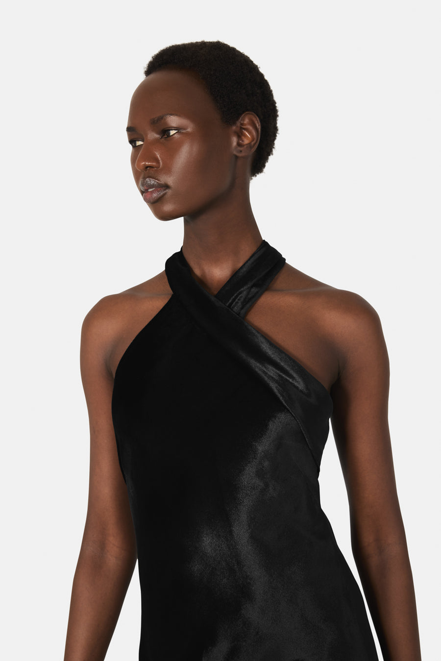 Liquid Velvet Pandora Gown - Black