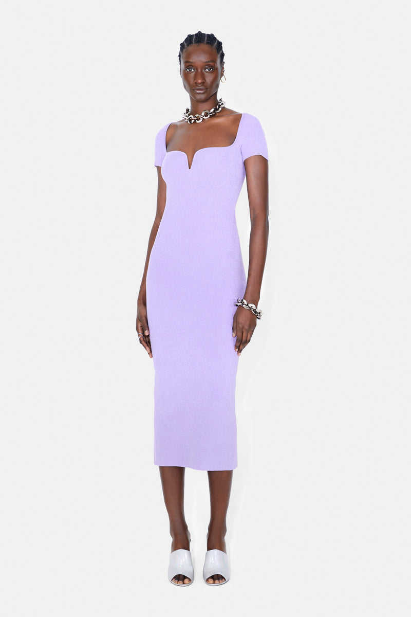 Short Sleeve Gaia Dress - Lilac