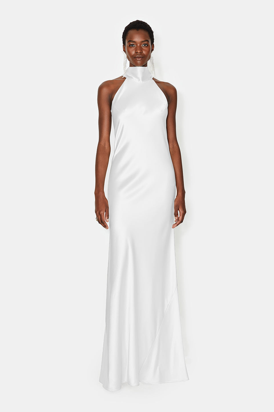 Sienna Bridal Satin Dress – Galvan London UK