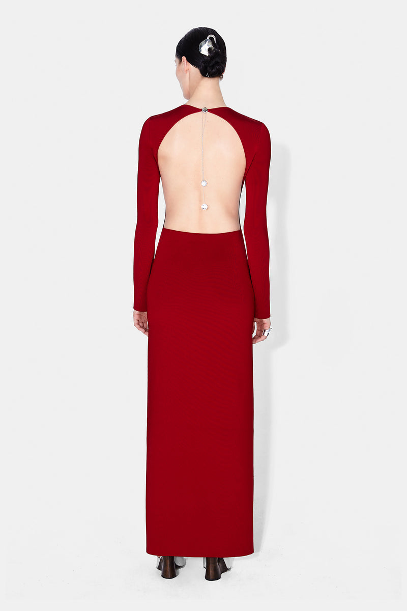 Globe Chain Vega Dress - Rouge Piaf