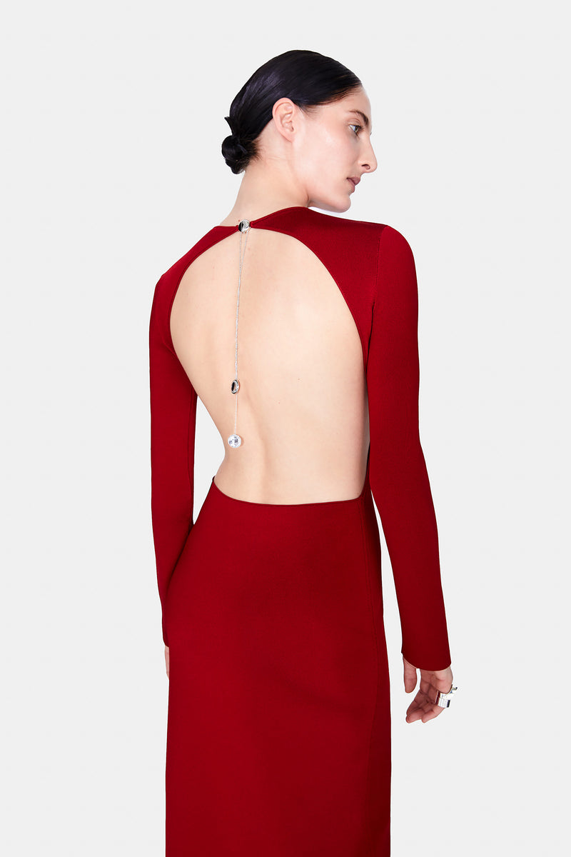 Globe Chain Vega Dress - Rouge Piaf