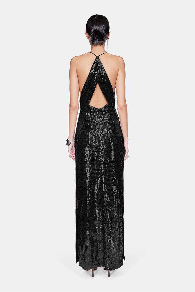 Galvanized Prism Dress - Black