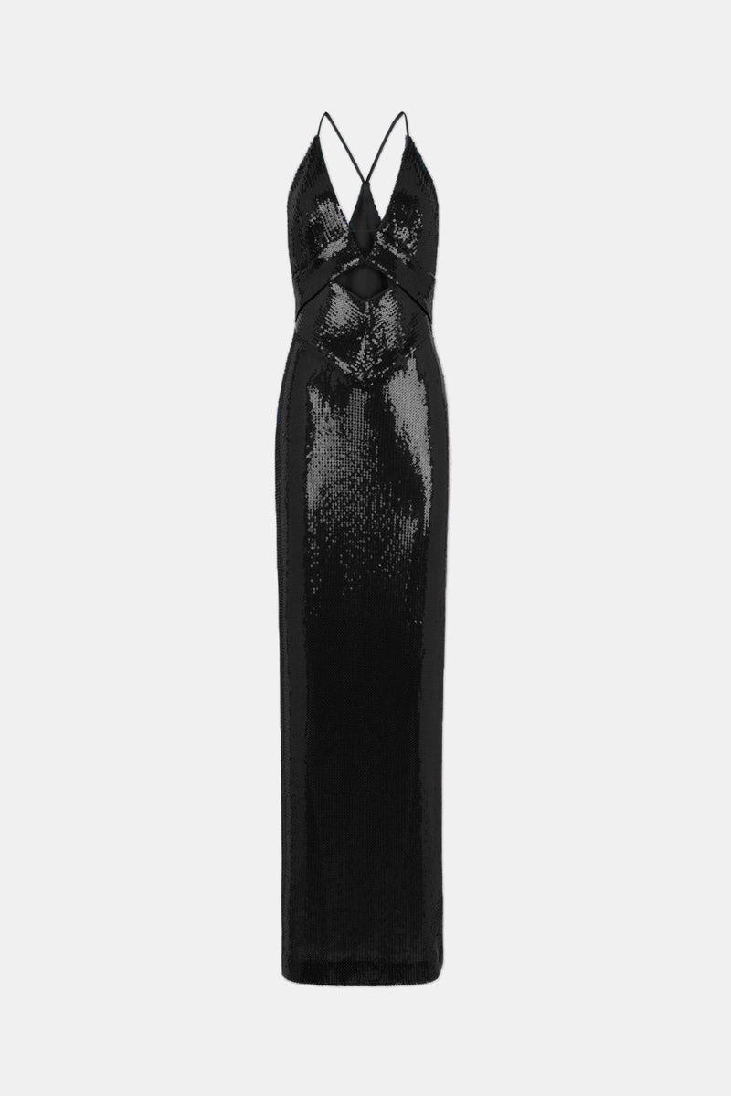 Galvanized Prism Dress - Black