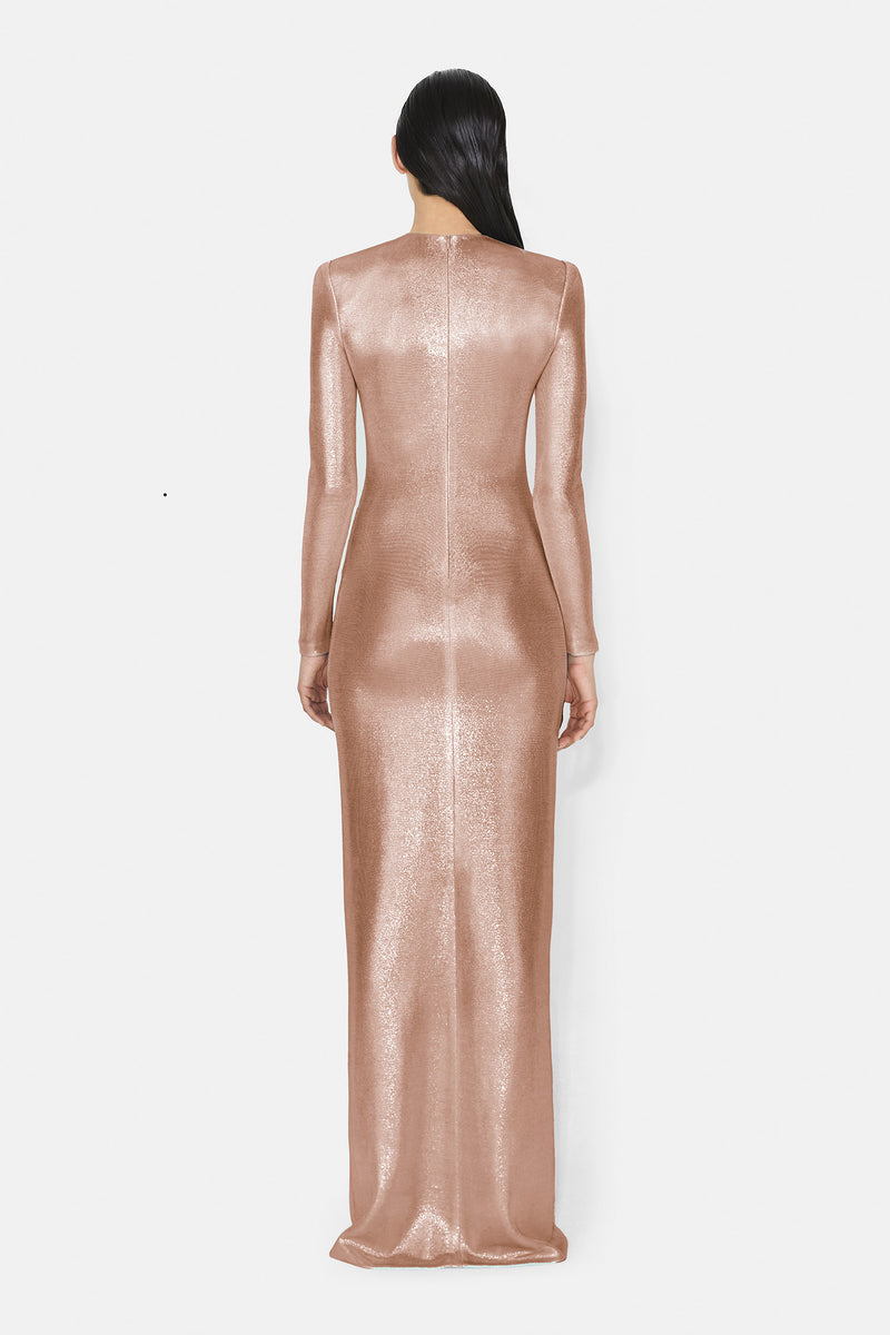 Frieze Long Sleeve Dress - Copper