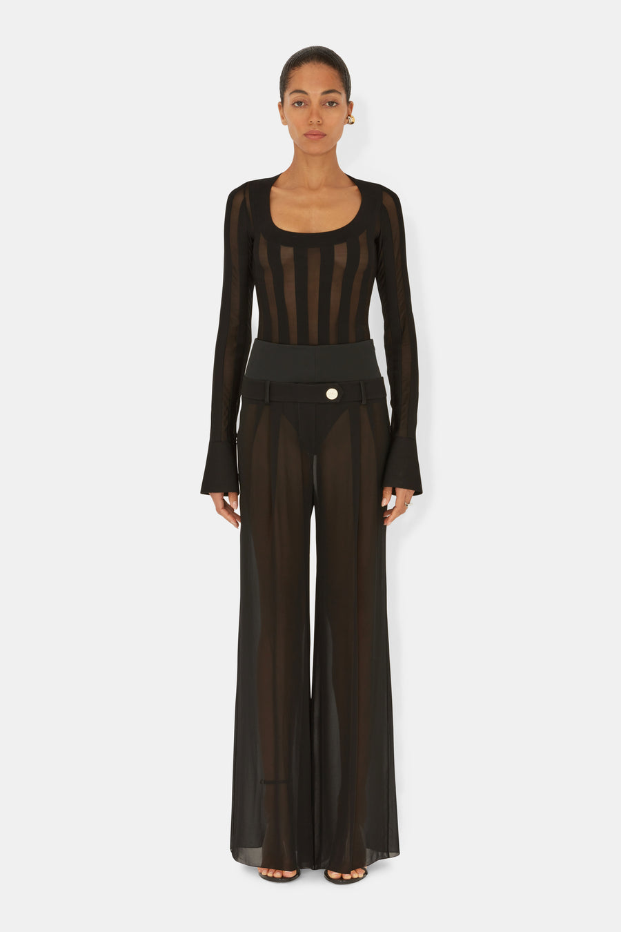 Strata Georgette Trousers - Black
