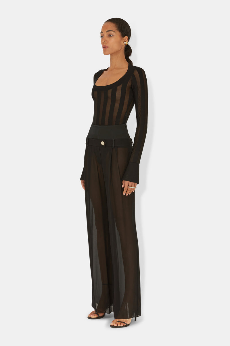 Strata Georgette Trousers - Black
