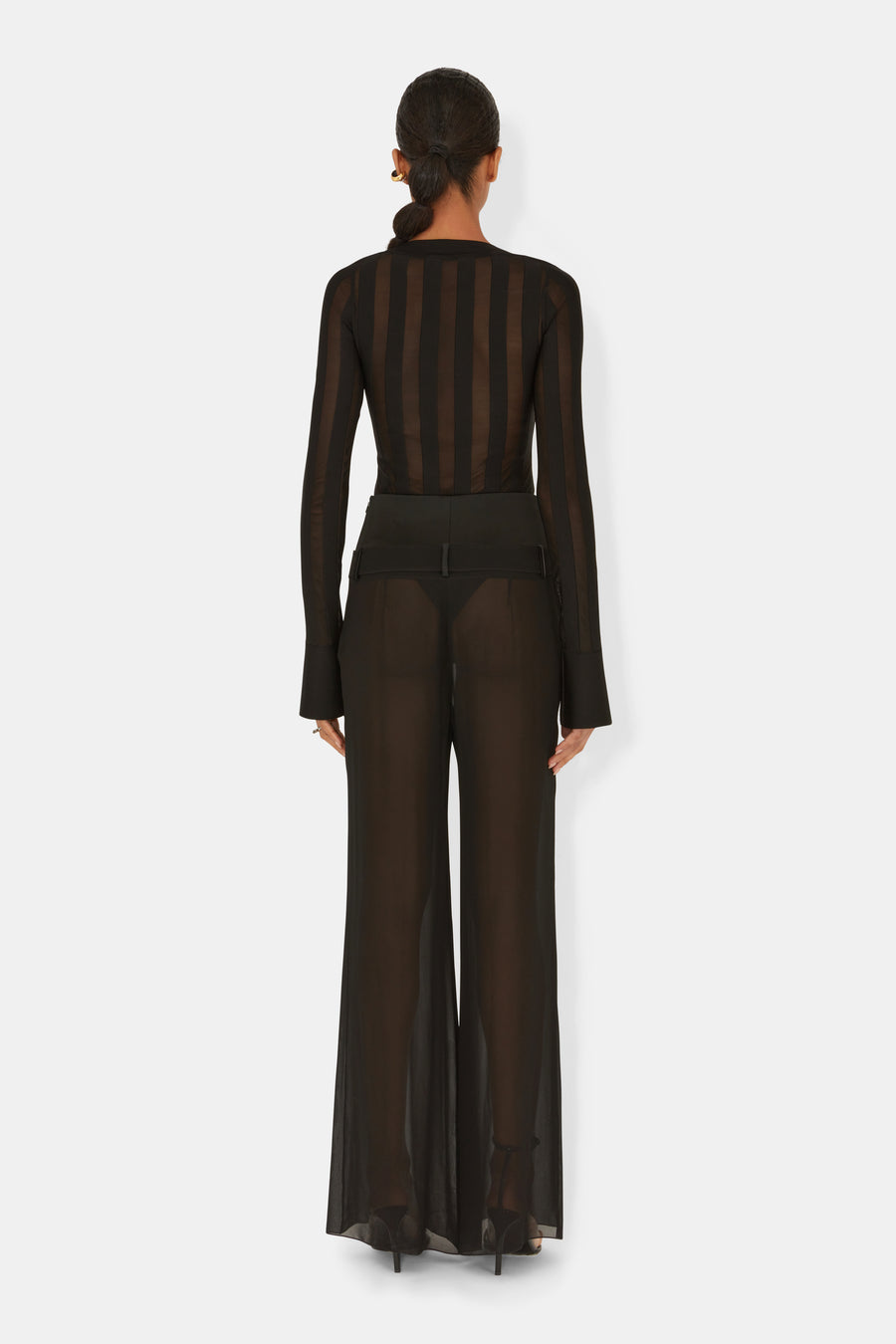 Strata Georgette Trousers - Black