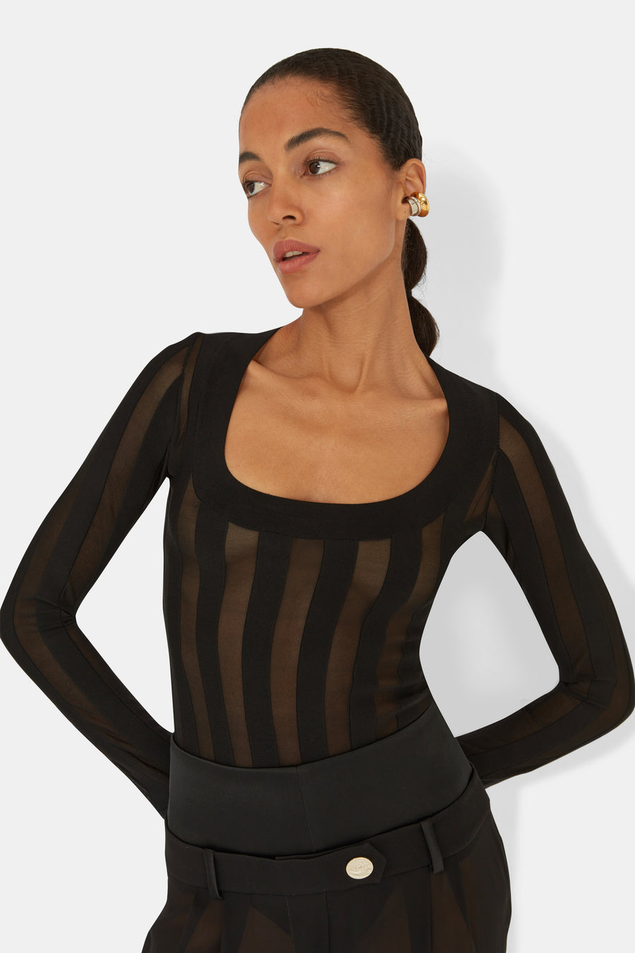 Strata Georgette Trousers - Black