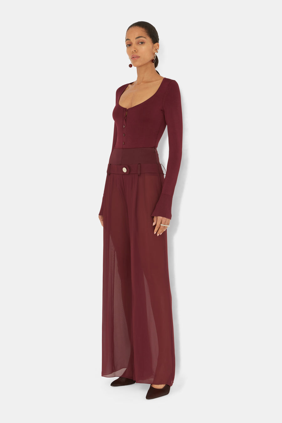 Buttoned Up Body - Mahogany
