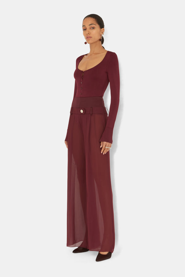 Buttoned Up Body - Mahogany