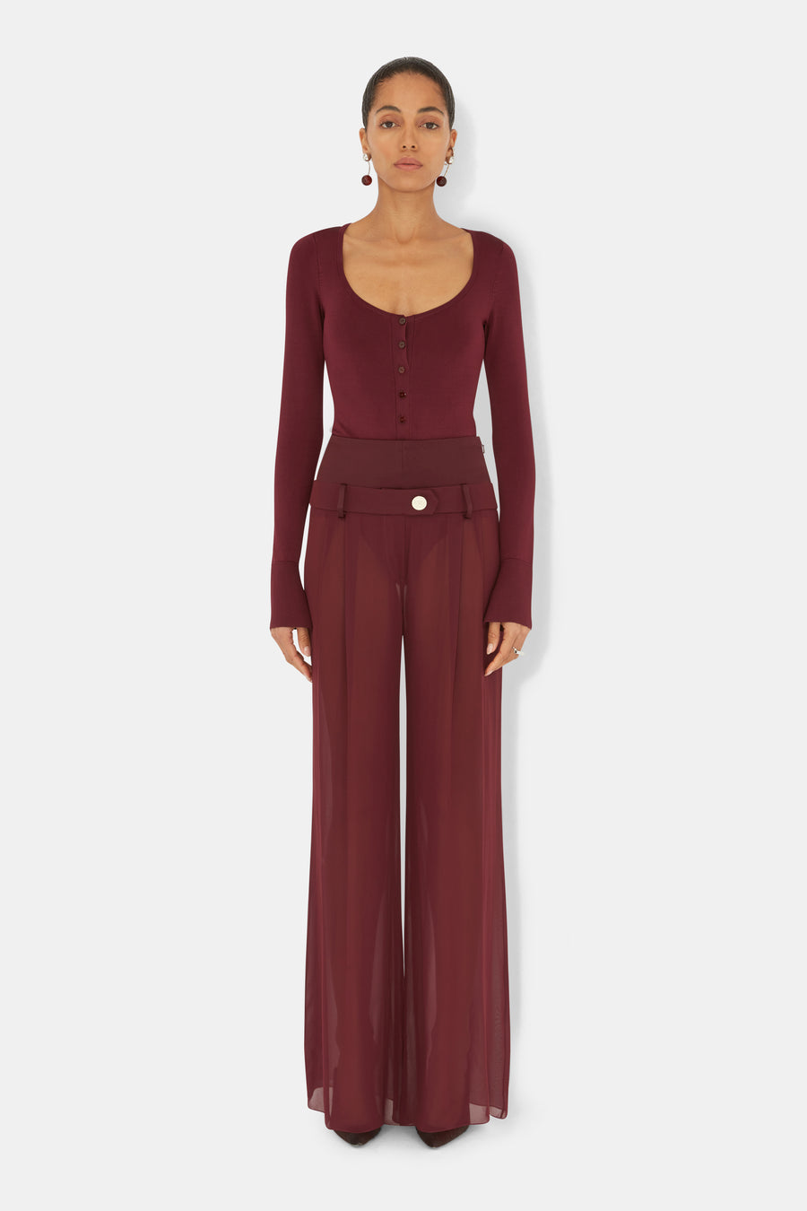 Buttoned Up Body - Mahogany